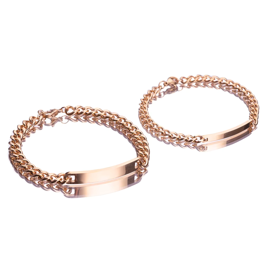 Engraved Bracelets Set