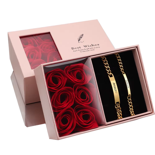Engraved Bracelets Set