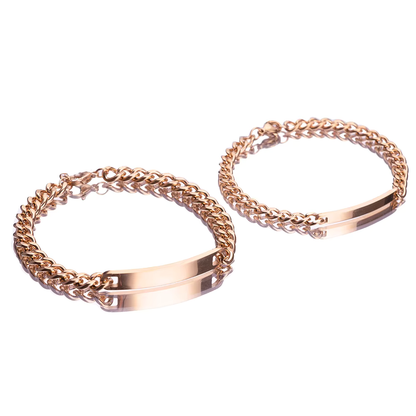 Engraved Bracelets Set