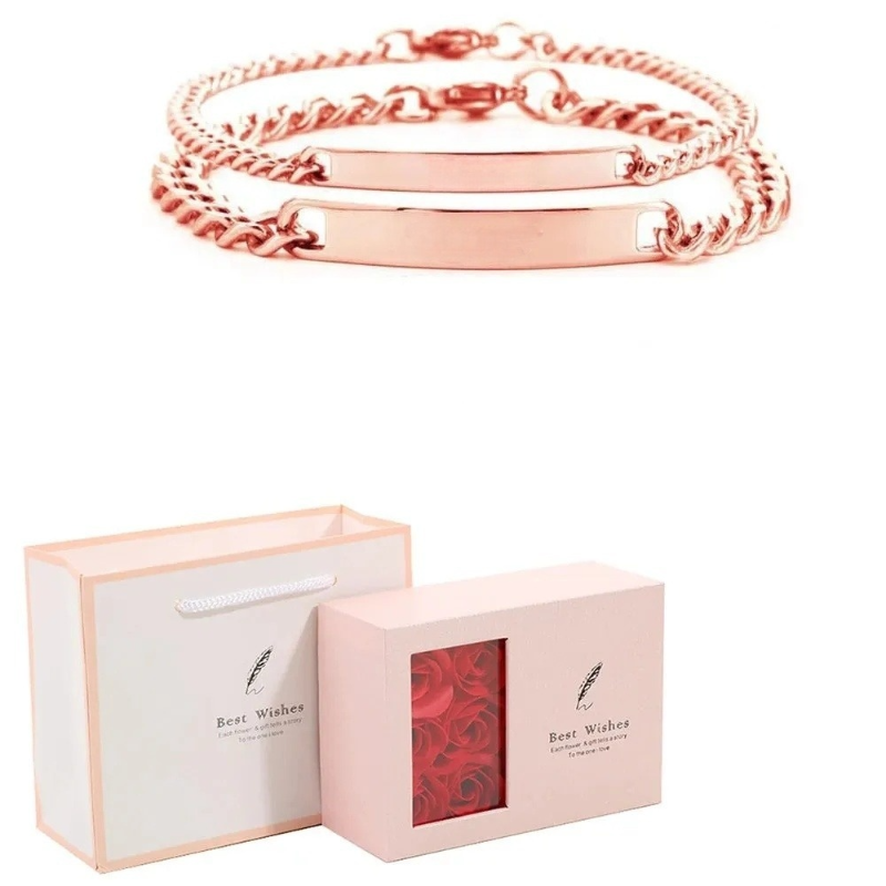 Engraved Bracelets Set
