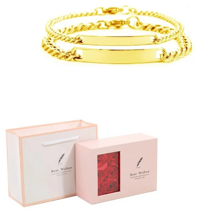 Engraved Bracelets Set